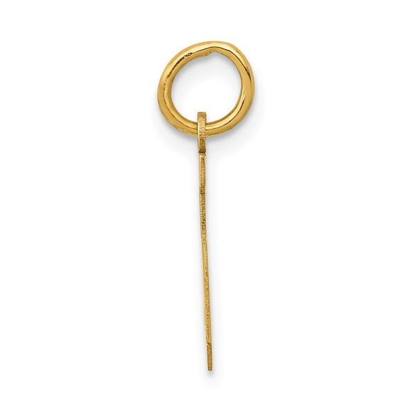 14k Yellow Gold, Athletic Collection, Small Polished Number 5 Pendant - Picture 2 of 5